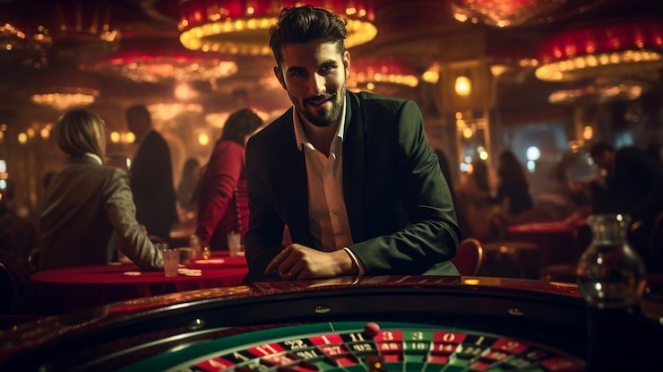 Meja kasino langsung dengan dealer wanita profesional dalam permainan roulette online